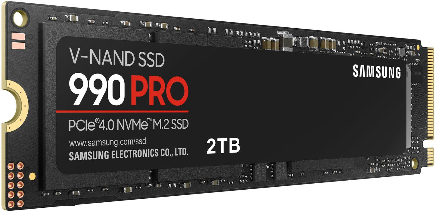 Samsung 990 PRO SSD 1TB PCIe 4.0 M.2 2280 Internal Solid State Hard Drive, Seq. Read Speeds Up to 7,450 MB/s for High End Computing, Gaming, and Heavy Duty Workstations, MZ-V9P1T0B/AM