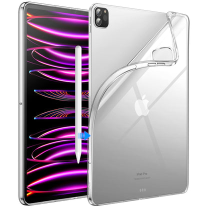 JETech Case for iPad Pro 11-Inch 2022/2021/2020 Model (4th/3rd/2nd Generation), Soft TPU Transparent Slim Shockproof Tablet Cover, Support Pencil 2nd Charging (Clear)