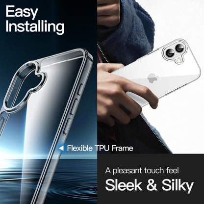 JETech Case for iPhone 17 Pro Max 6.9-Inch, Non-Yellowing Shockproof Phone Bumper Cover, Anti-Scratch Clear Back (Clear)
