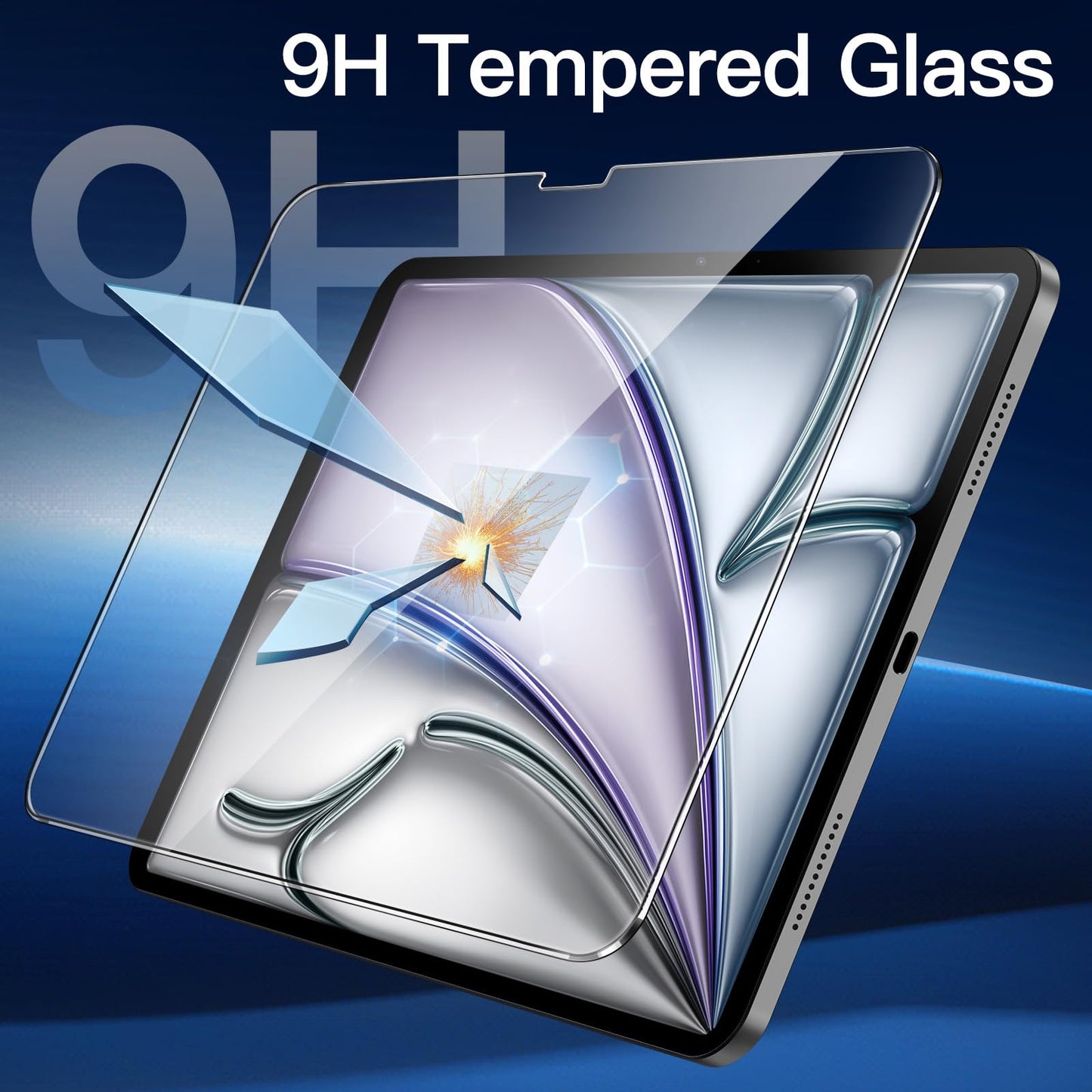 JETech Screen Protector for iPad (A16) 11th/10th Generation (2025/2022), 9H Tempered Glass Film, HD Clear, 2-Pack