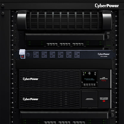 CyberPower CPS1215RMS Surge Protector, 120V/15A, 12 Outlets, 15 ft Power Cord, 1U Rackmount