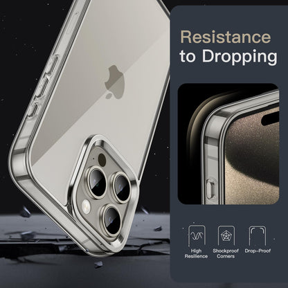 JETech Case for iPhone 15 6.1-Inch, Non-Yellowing Shockproof Phone Bumper Cover, Anti-Scratch Clear Back (Clear)