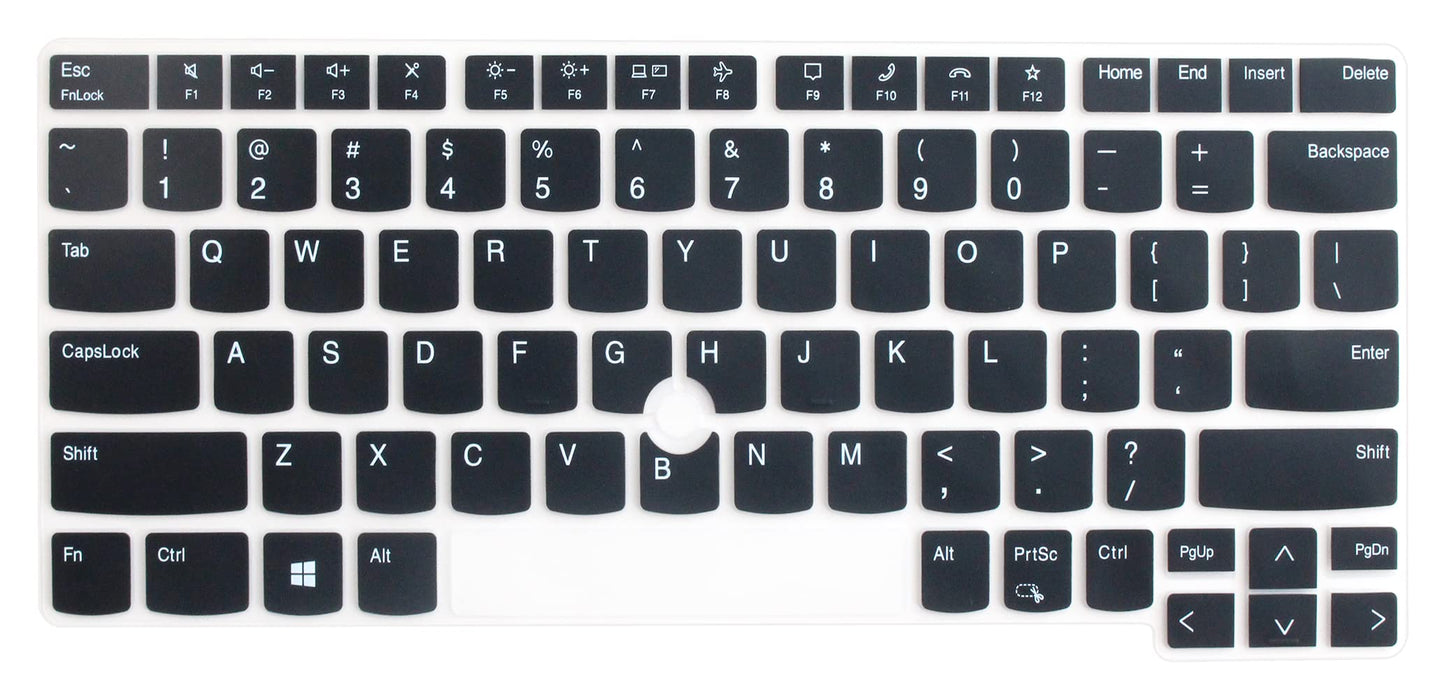 Silicone Keyboard Skin Compatible for 2021 Lenovo ThinkPad X1 Carbon Gen 9 Laptop 14", 2021 Thinkpad X1 Yoga 14", 2021 Thinkpad X1 Yoga Gen 6 14" Laptop (NOT Fit 2020-2017 release old Versions) (Black