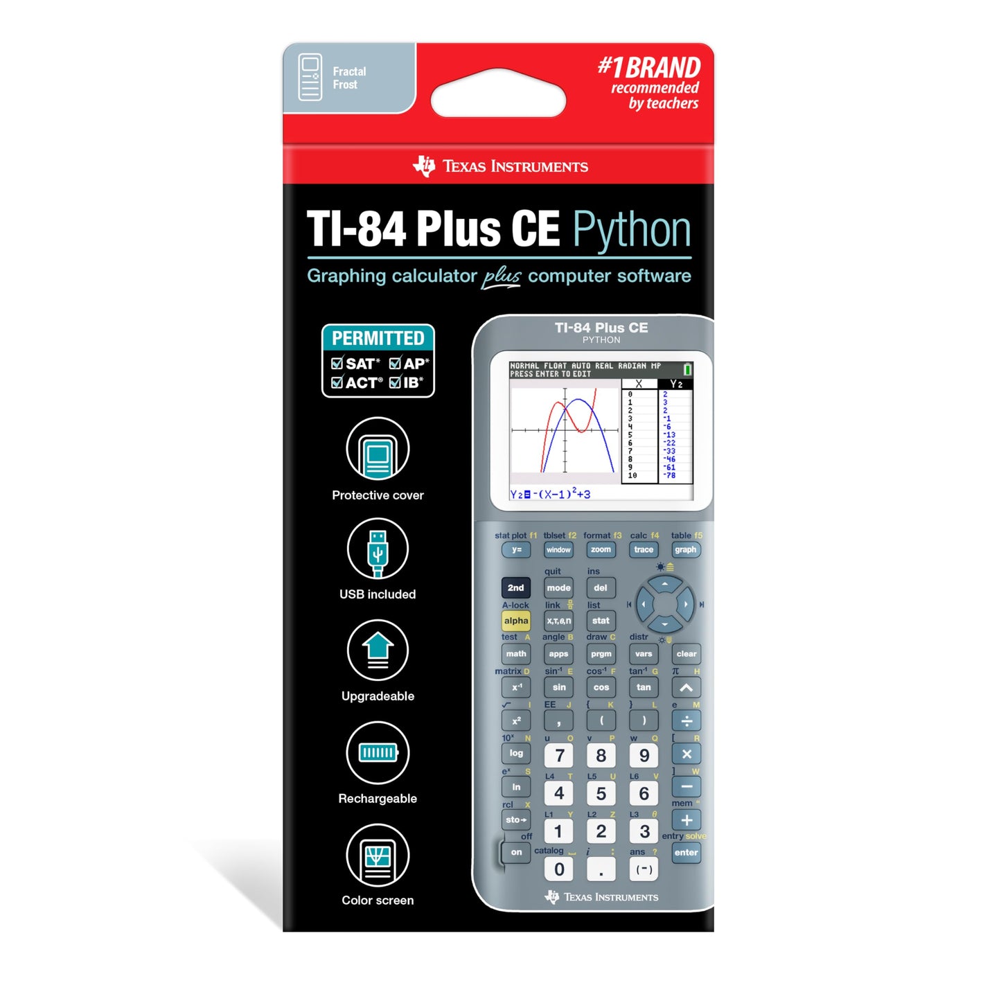 Texas Instruments TI-84 Plus CE Color Graphing Calculator, Black