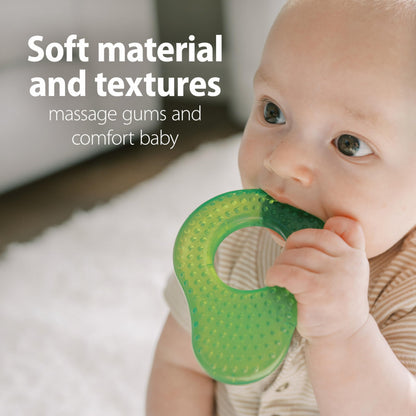 Dr. Brown's AquaCool Water-Filled Teether, Cooling Baby Teether Toy for Sore Gums, Apple Pineapple, BPA-Free, 3m+, 2-Pack