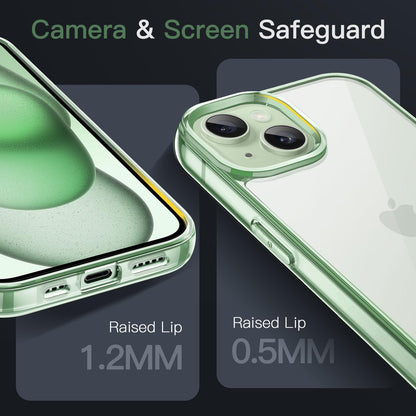 JETech Case for iPhone 15 6.1-Inch, Non-Yellowing Shockproof Phone Bumper Cover, Anti-Scratch Clear Back (Clear)