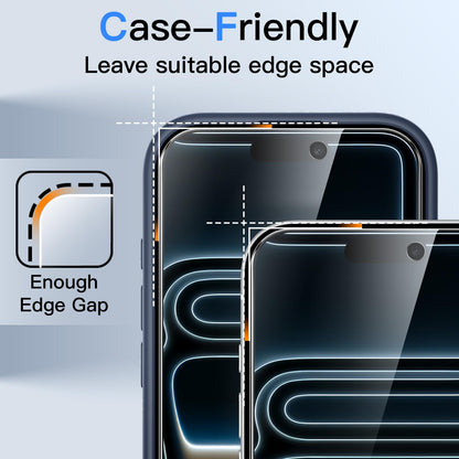 JETech Privacy Screen Protector for iPhone 15 6.1-Inch, Anti-Spy Tempered Glass Film with Easy Installation Tool, 2-Pack