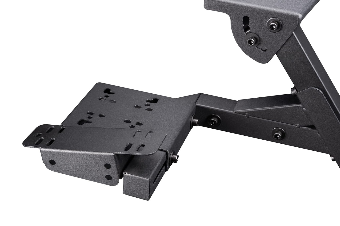 Next Level Racing Wheel Stand 2.0. Steering wheel stand for Thrustmaster, Fanatec, moza Racing on PC and video game consoles. Upgradeable to full cockpit with GTSeat add-on (not included)