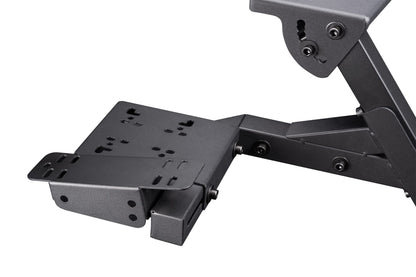 Next Level Racing Wheel Stand 2.0. Steering wheel stand for Thrustmaster, Fanatec, moza Racing on PC and video game consoles. Upgradeable to full cockpit with GTSeat add-on (not included)