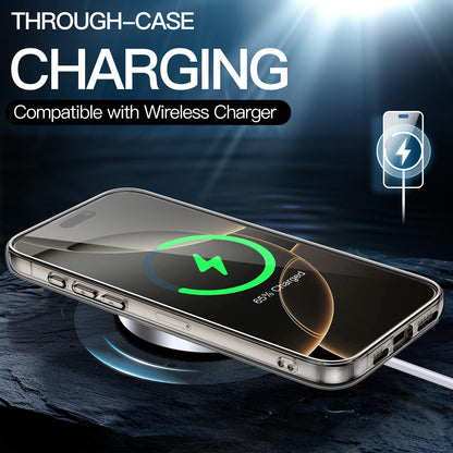JETech Case for iPhone 16 6.1-Inch, Non-Yellowing Shockproof Phone Bumper Cover, Anti-Scratch Clear Back (Clear)