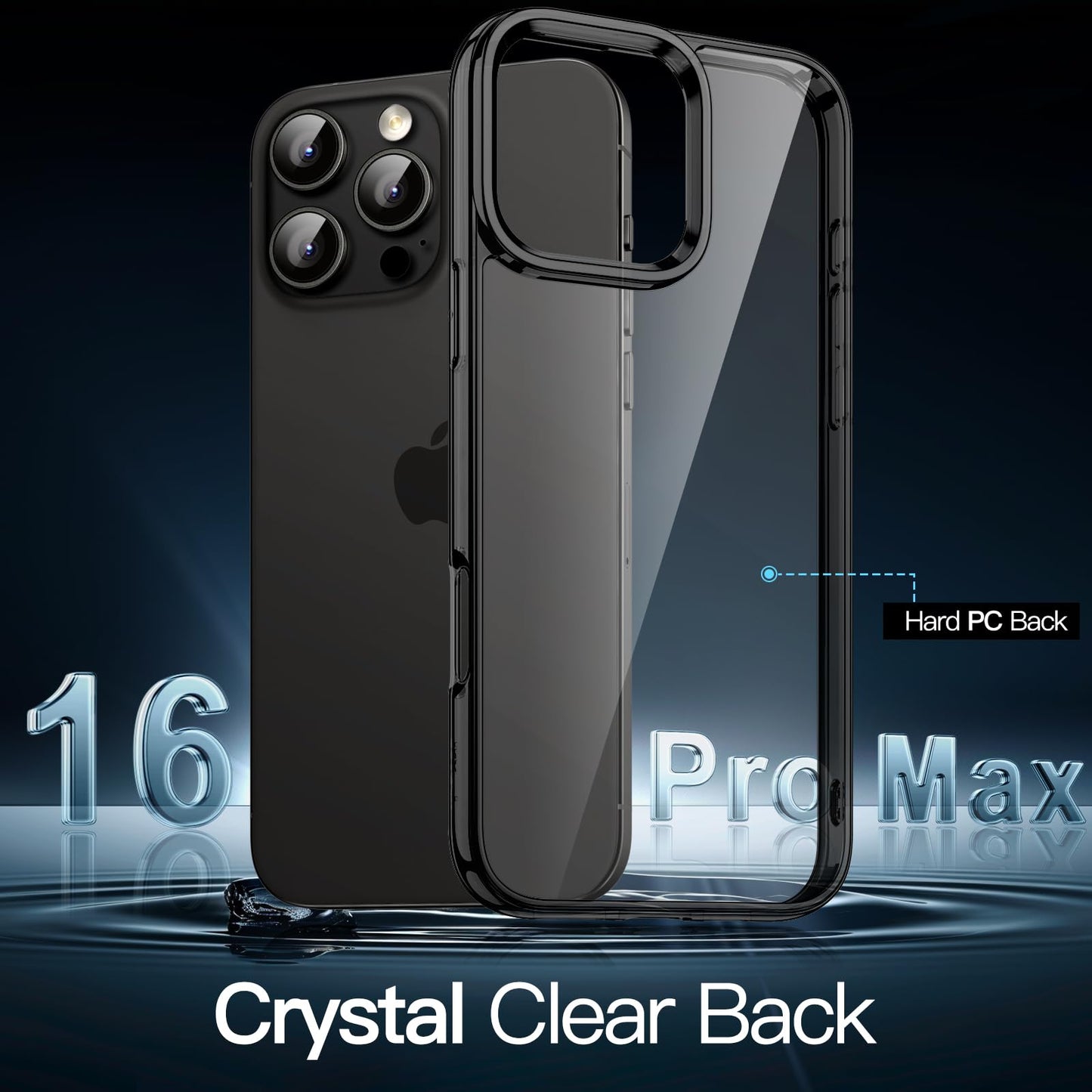 JETech Case for iPhone 16 6.1-Inch, Non-Yellowing Shockproof Phone Bumper Cover, Anti-Scratch Clear Back (Clear)