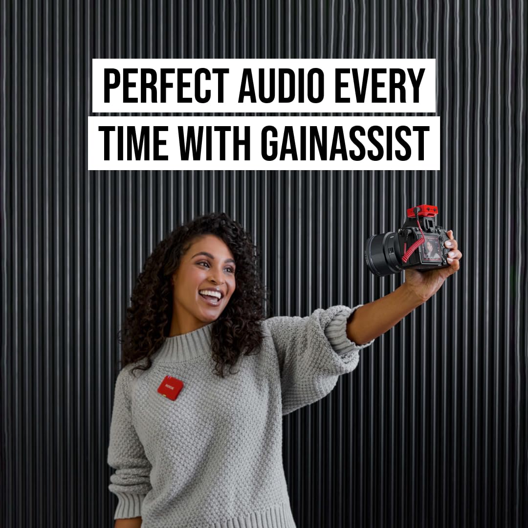 RØDE Wireless GO II Ultra-compact Dual-channel Wireless Microphone System with Built-in Microphones, On-board Recording and 200m Range for Filmmaking, Interviews and Content Creation