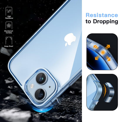 JETech Case for iPhone 14 6.1-Inch, Non-Yellowing Shockproof Phone Bumper Cover, Anti-Scratch Clear Back (Clear)