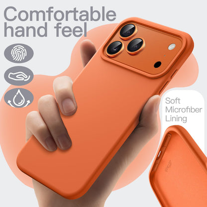 JETech Liquid Silicone Case for iPhone 17 Pro Max 6.9-Inch, Silky Soft Touch Full-Body Protection, Anti-Scratch Shockproof Phone Cover with Microfiber Lining (Dark Blue)