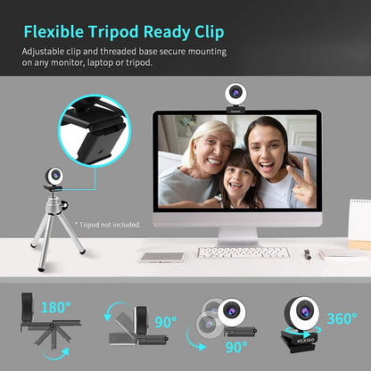 NexiGo N60 1080P Webcam with Microphone, Software Control & Privacy Cover, USB HD Computer Web Camera, Plug and Play, for Zoom/Skype/Teams, Conferencing and Video Calling