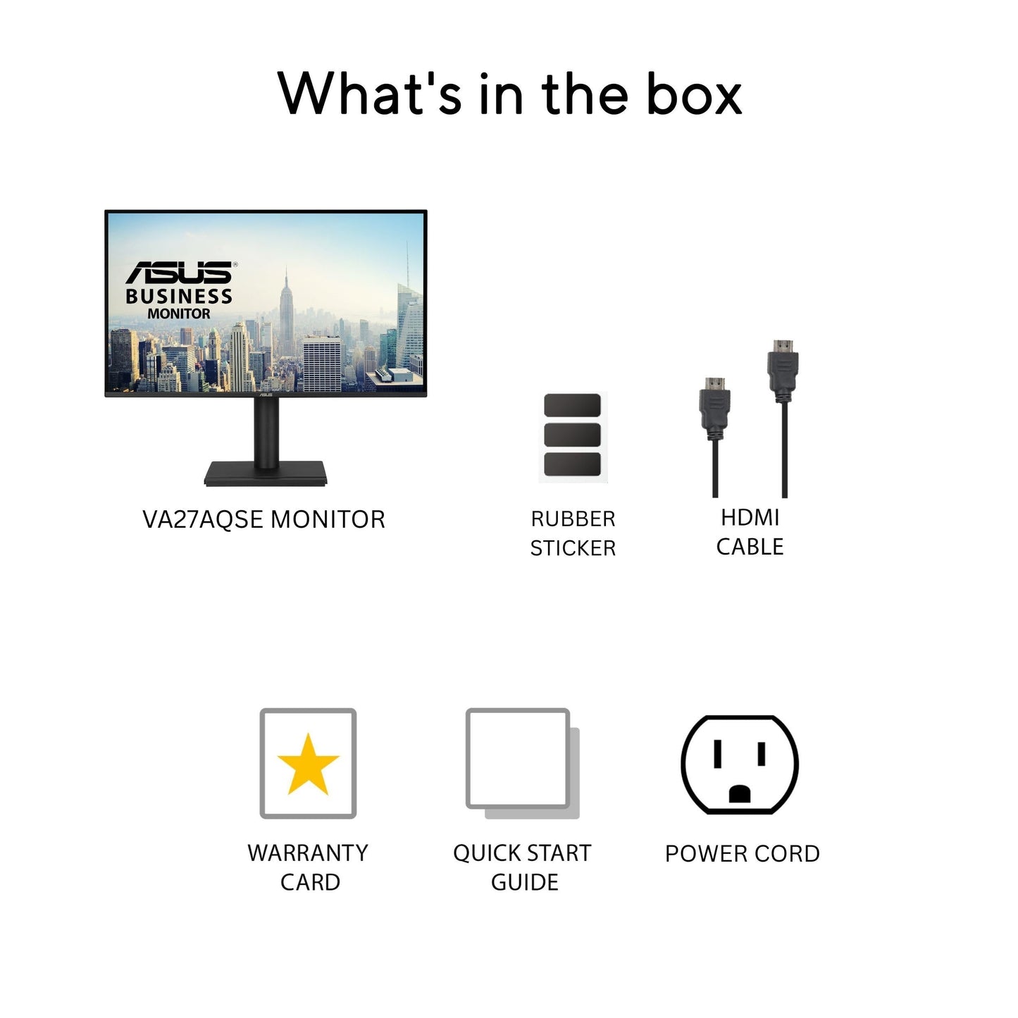 ASUS 27 Inch Desktop Monitor - Full HD (1920 x 1080), IPS, 75Hz, Adaptive-Sync, HDMI, D-Sub, Frameless - VA27EHE