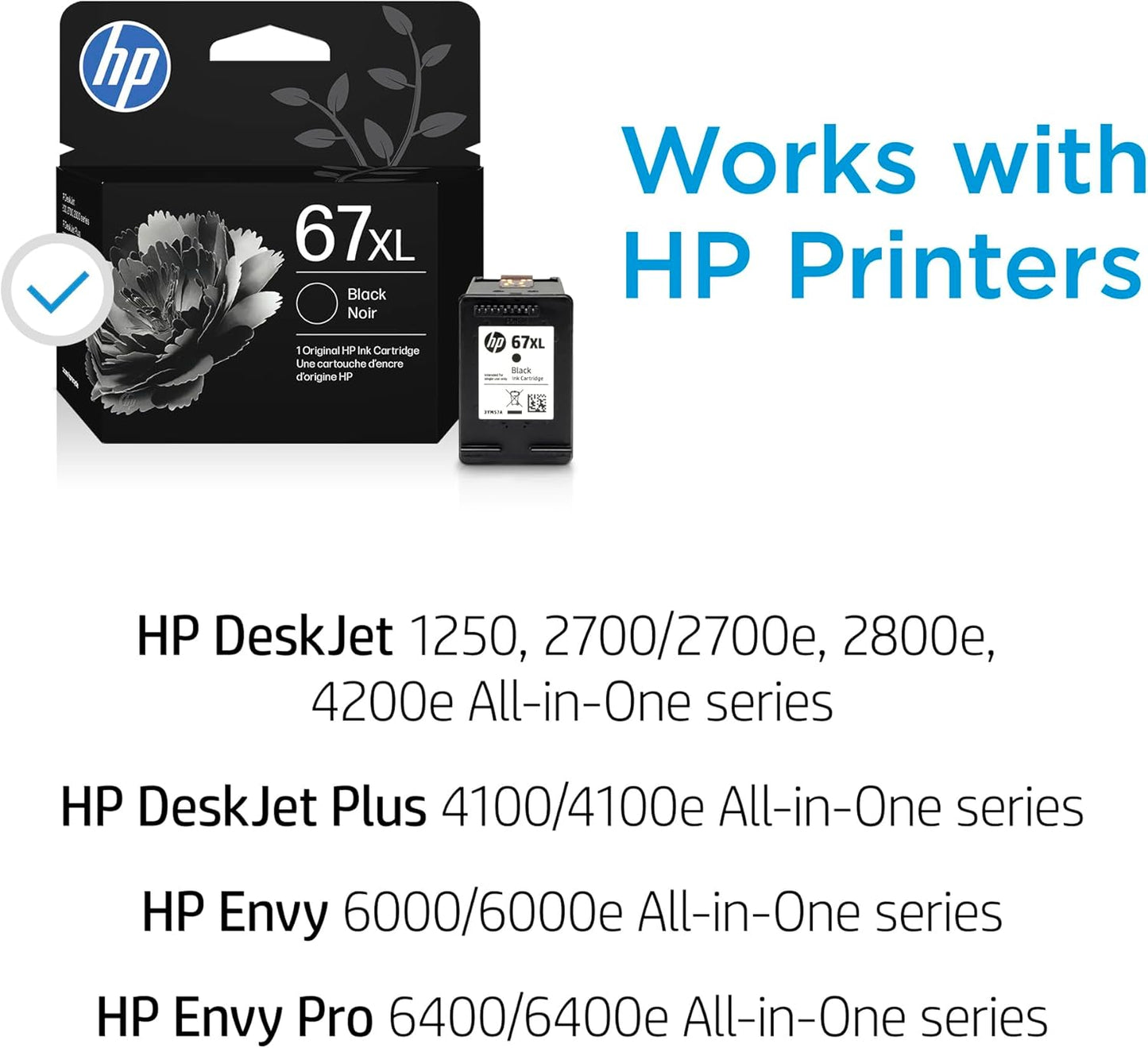 HP 67XL Black and 67XL Tri-Color High-Yield Ink Cartridge 2 Pack for Printers | Works with DeskJet 1255, 2700, 4100, Envy 6000, 6400 Series | Packaging May Vary