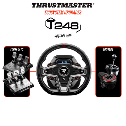 Thrustmaster T248R Racing Wheel & Magnetic Pedals for PS5, PS4 & PC – 3.1 Nm Hybrid Drive Force Feedback, Magnetic Paddle Shifters and Interactive LCD Display