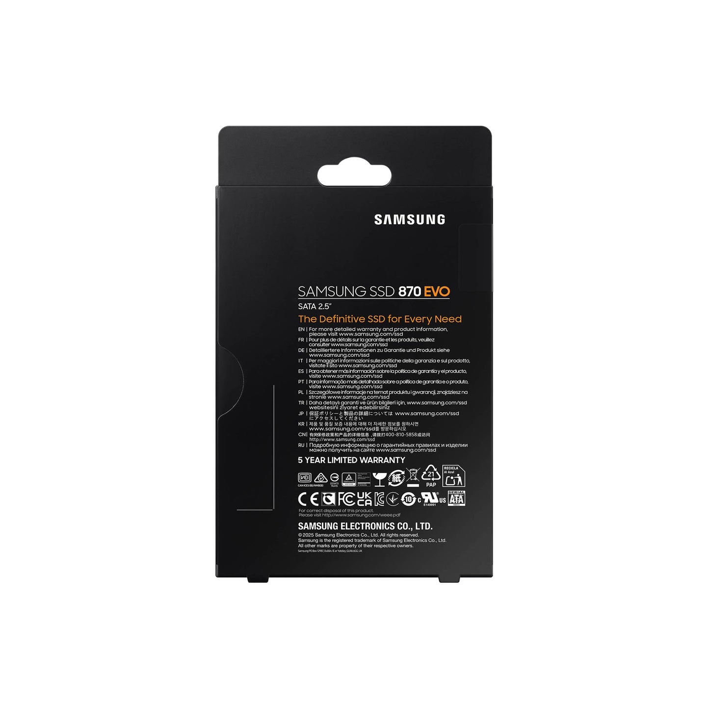 Samsung 870 EVO SATA III SSD 1TB 2.5” Internal Solid State Drive, Upgrade PC or Laptop Memory and Storage for IT Pros, Creators, Everyday Users, MZ-77E1T0B/AM