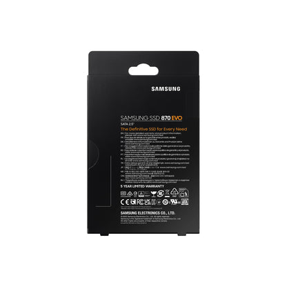 Samsung 870 EVO SATA III SSD 1TB 2.5” Internal Solid State Drive, Upgrade PC or Laptop Memory and Storage for IT Pros, Creators, Everyday Users, MZ-77E1T0B/AM
