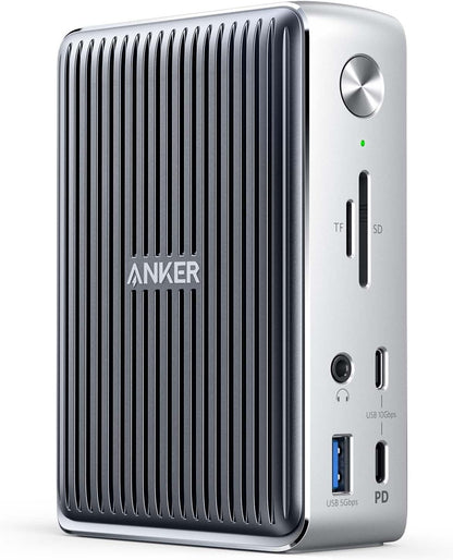 Anker 577 Docking Station (13-in-1, Thunderbolt 3) 85W Charging for Laptop, 18W for Phones, 4K Dual Display, 10 Gbps USB-C Data, Ethernet, Audio, SD 4.0