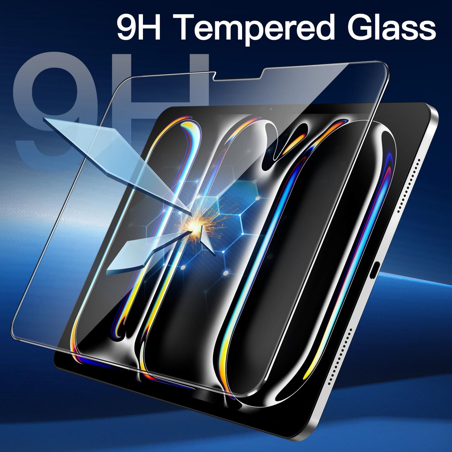 JETech Screen Protector for iPad (A16) 11th/10th Generation (2025/2022), 9H Tempered Glass Film, HD Clear, 2-Pack
