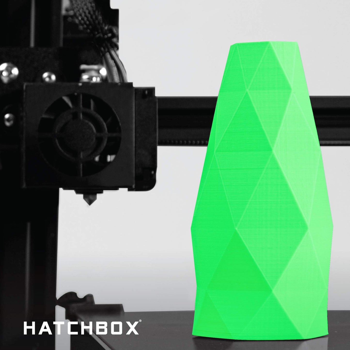 HATCHBOX 1.75mm Black PLA 3D Printer Filament, 1 KG Spool, Dimensional Accuracy +/- 0.03 mm, 3D Printing Filament