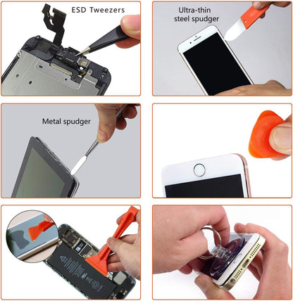 90pcs Electronics Repair Tool Kit Professional, Precision Screwdriver Set Magnetic for Fix Open Pry Cell Phone, Apple iPhone, Computer, PC, Laptop, Tablet, iPad, Mac book with Portable Bag