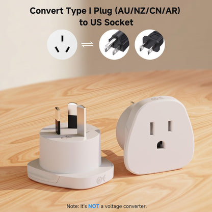 Cable Matters Type N Plug Adapter for Travel, US to Brazil Plug Adapter, Works in Brazil and South Africa, CE & RoHS Certified, White