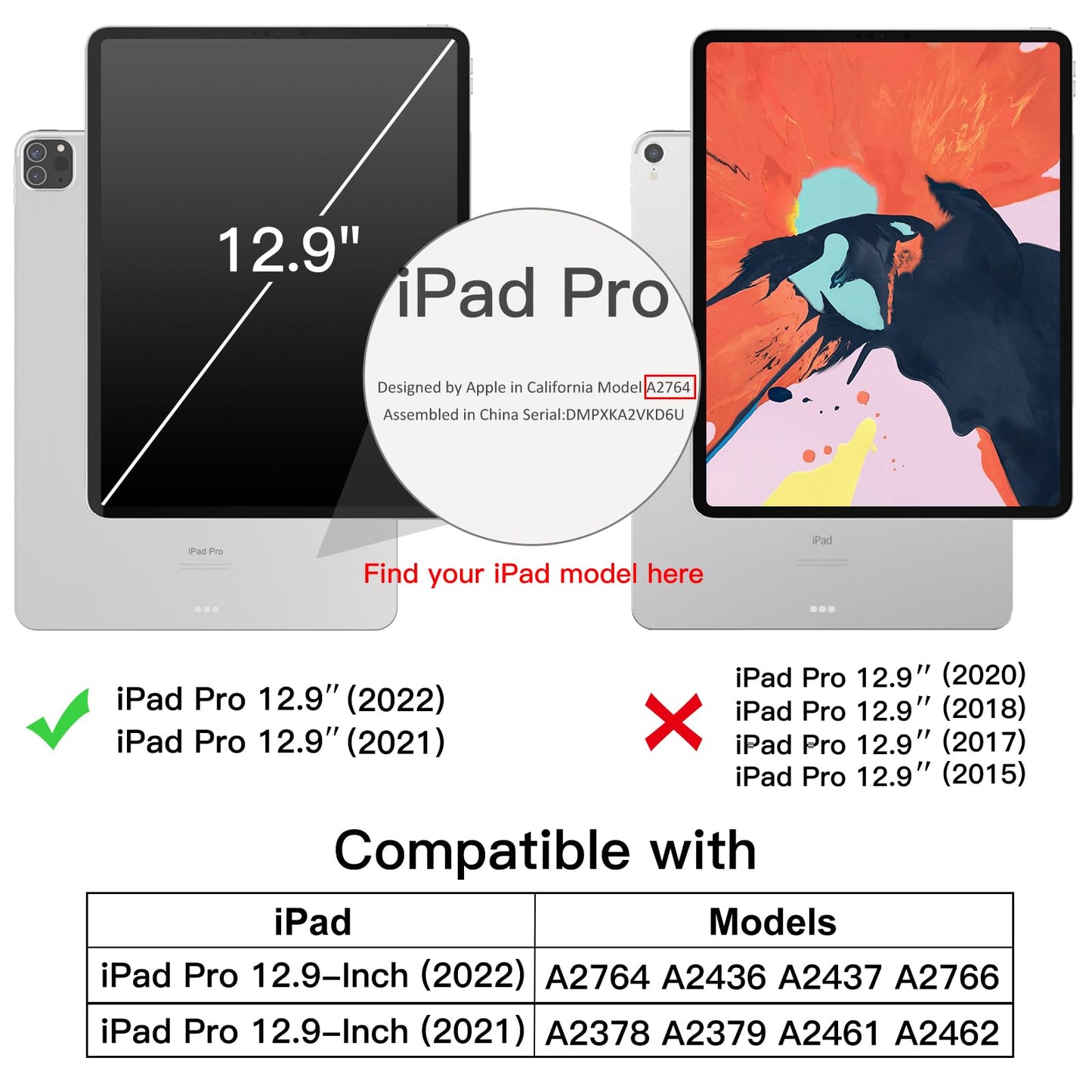 JETech Case for iPad Pro 11-Inch 2022/2021/2020 Model (4th/3rd/2nd Generation), Soft TPU Transparent Slim Shockproof Tablet Cover, Support Pencil 2nd Charging (Clear)