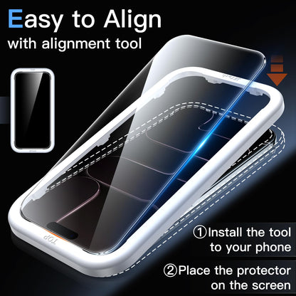 JETech Full Coverage Screen Protector for iPhone 17e (2026) / iPhone 16e, 9H Tempered Glass Film, Case-Friendly, HD Clear, 6.1-Inch Display, 3-Pack