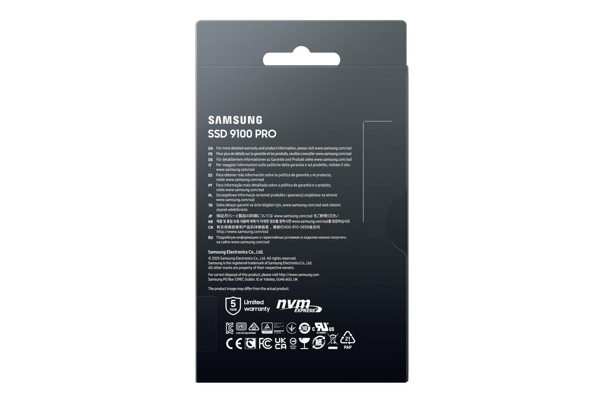 Samsung SSD 9100 PRO 2TB, PCIe 5.0x4 M.2 2280, Up to 14,700MB/s