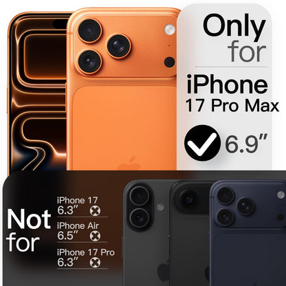 JETech Magnetic Slim Case for iPhone 17 Pro Max 6.9-Inch, Compatible with MagSafe, Ultra-Thin Lightweight Minimalist Phone Cover with Matte Finish and Full Camera Lens Protection (Black)