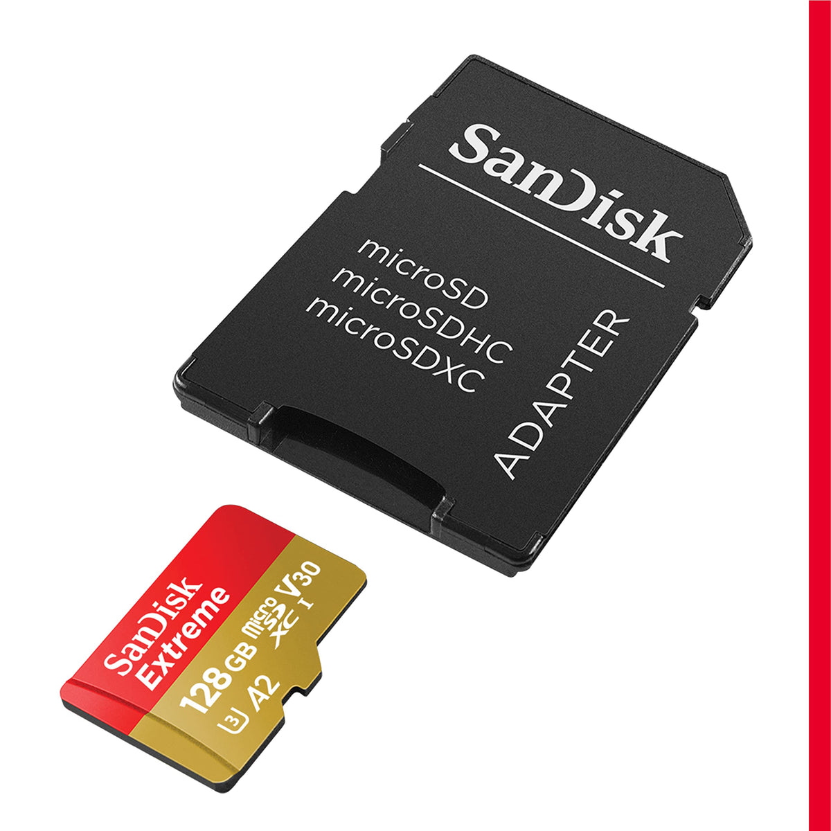 SANDISK 256GB Extreme microSD Card + Adapter, Up to 190MB/s Read Speeds