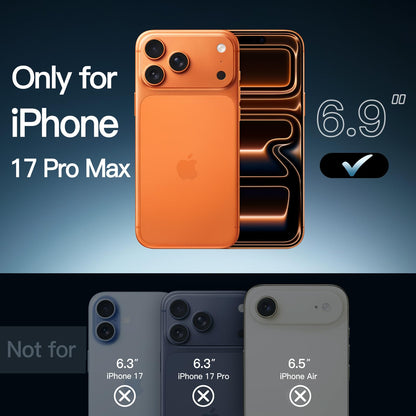 JETech Case for iPhone 17 Pro Max 6.9-Inch, Non-Yellowing Shockproof Phone Bumper Cover, Anti-Scratch Clear Back (Clear)
