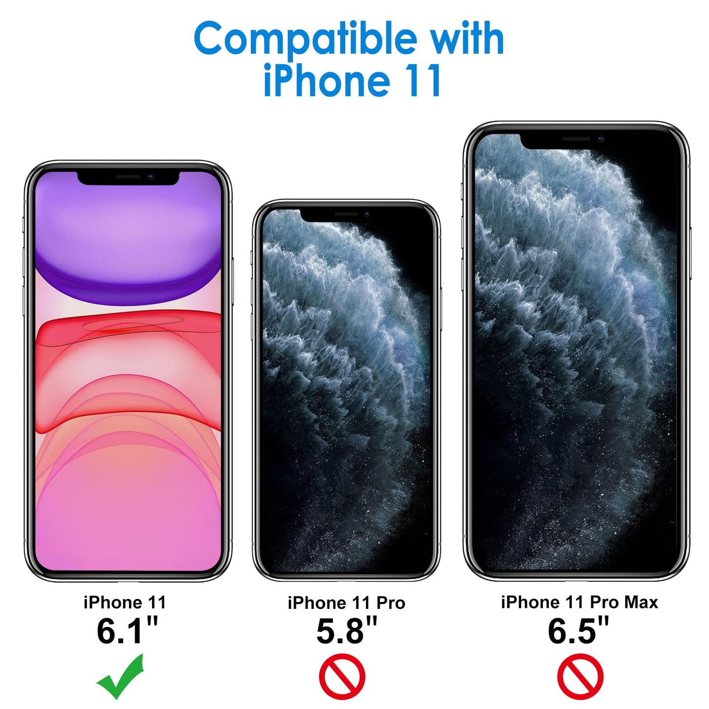 JETech Case for iPhone 11 6.1-Inch, Non-Yellowing Shockproof Phone Bumper Cover, Anti-Scratch Clear Back (Clear)