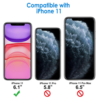 JETech Case for iPhone 11 6.1-Inch, Non-Yellowing Shockproof Phone Bumper Cover, Anti-Scratch Clear Back (Clear)