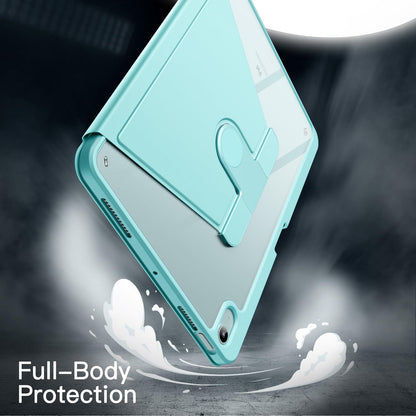 JETech Rotating Case ONLY for iPad Air 11-Inch M4/M3/M2 (2026/2025/2024), iPad Air 5/4 (2022/2020 5th/4th Generation 10.9-Inch), 360 Degree Rotation Protective Stand Cover Clear Back (Purple)