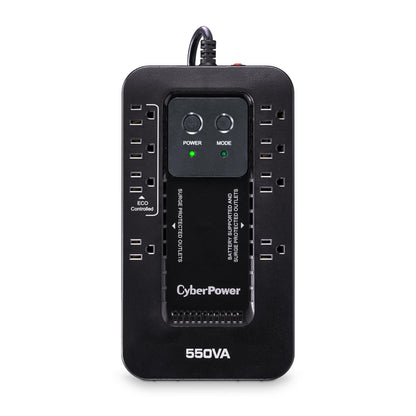 CyberPower EC850LCD Ecologic UPS Battery Backup and Surge Protector, 850VA/510W, 12 Outlets, ECO Mode, Compact, UL Certified