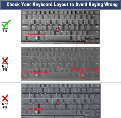 Keyboard Cover for Lenovo Thinkpad x1 Carbon Gen 11/10 14", ThinkPad T14 T14s L14 P14s Gen 4/Gen 3, ThinkPad X1 Yoga Gen 8/7, ThinkPad E14 Gen 6/5 (Not Fit T14 L14 P14s Gen 6/5/2/1, E14 Gen 7/4/3)