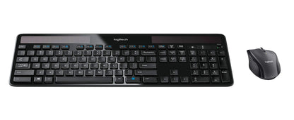 Logitech K750 Wireless Solar Keyboard for Windows, 2.4GHz Wireless with USB Unifying Receiver, Ultra-Thin, Compatible with PC, Laptop - Black