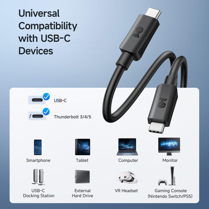 Cable Matters 20Gbps USB C to USB C Monitor Cable - 6ft / 1.8m, Supports Up to [8K@30Hz / 4K@120Hz Video, 240W Charging, 20Gbps Data Transfer], USBC Video Cable, Works with CarPlay, Android Auto