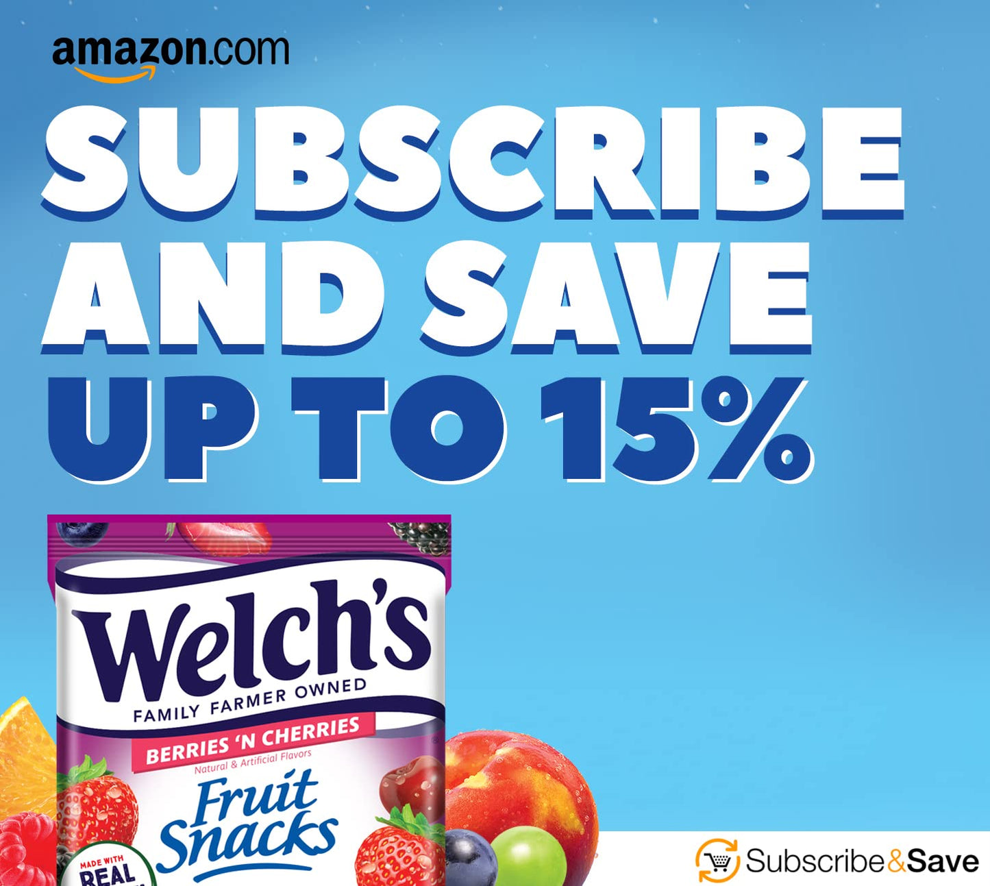 Welch's Fruit Snacks, Mixed Fruit, Bulk Pack, Individual Single Serve Bags, 0.8 oz (Pack of 40)