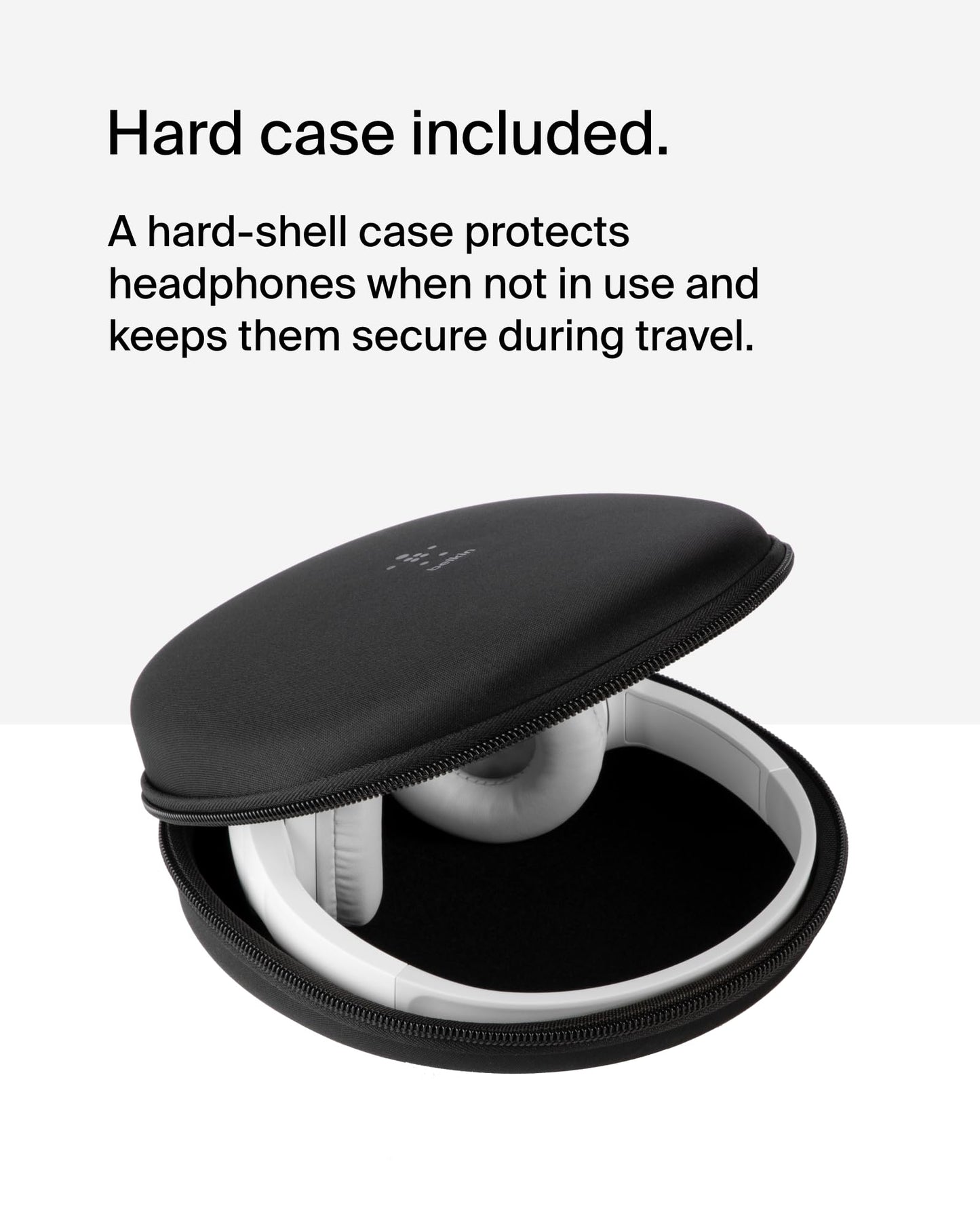 Belkin SoundForm Mini - Wireless Bluetooth Kids Headphones, 30H Battery, 85dB Safe Volume Limit, Built-in Microphone - Toddler On-Ear Earphones for iPhone, iPad - Ideal for School - Blue w/Case
