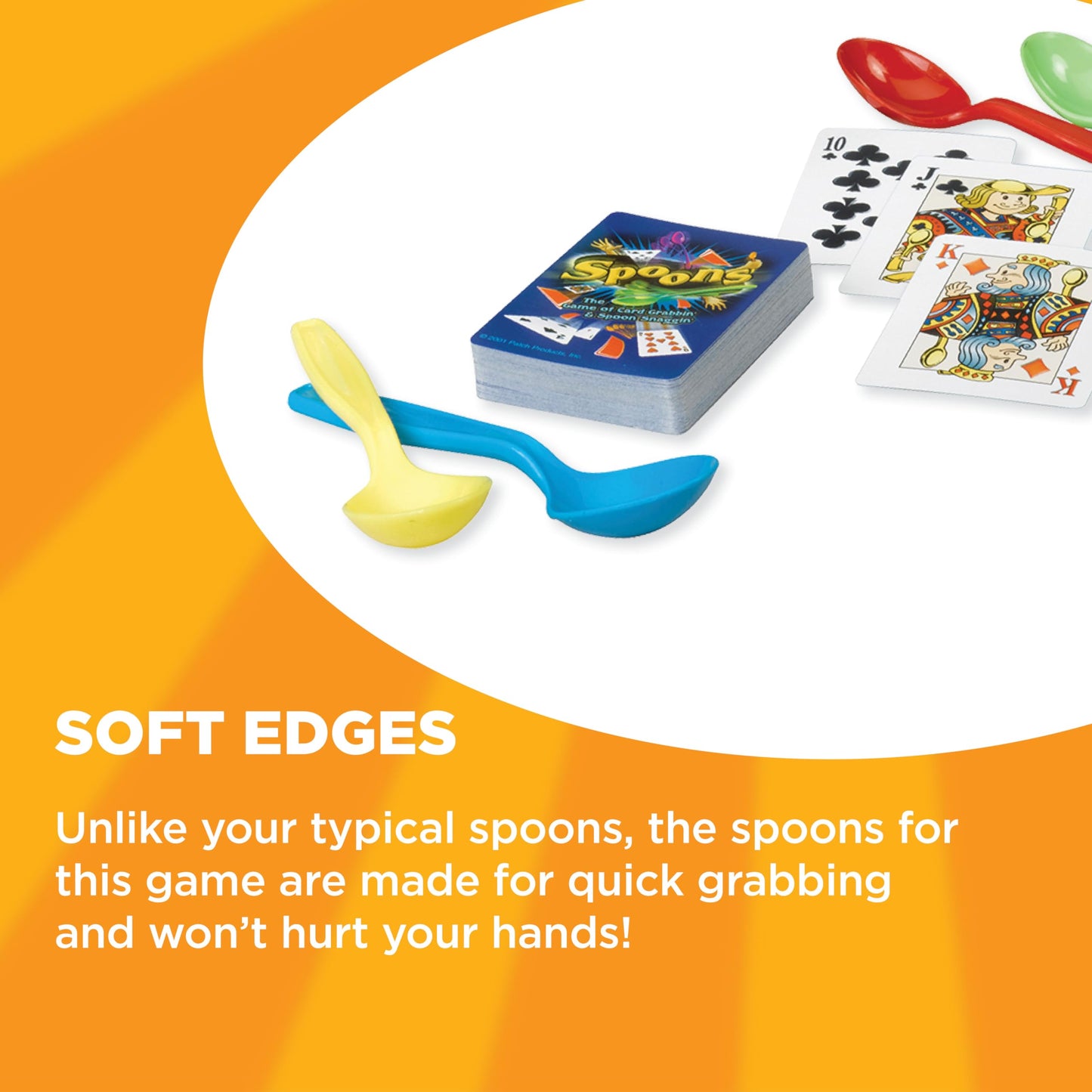 PlayMonster Spoons in a Case, Card Games for Kids - Spoons Game, Fun Family Games for Kids and Adults, Game Night, Travel Games, 3-6 Players, Ages 7+