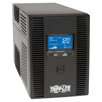 Tripp Lite SMART1500LCD 1500VA Rack Mount UPS Battery Backup, 900W, 8 Outlets, PWM Sine Wave, Short Depth 2U Rackmount UPS, AVR, LCD Screen