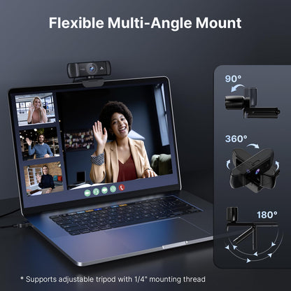 NexiGo N60 1080P Webcam with Microphone, Software Control & Privacy Cover, USB HD Computer Web Camera, Plug and Play, for Zoom/Skype/Teams, Conferencing and Video Calling