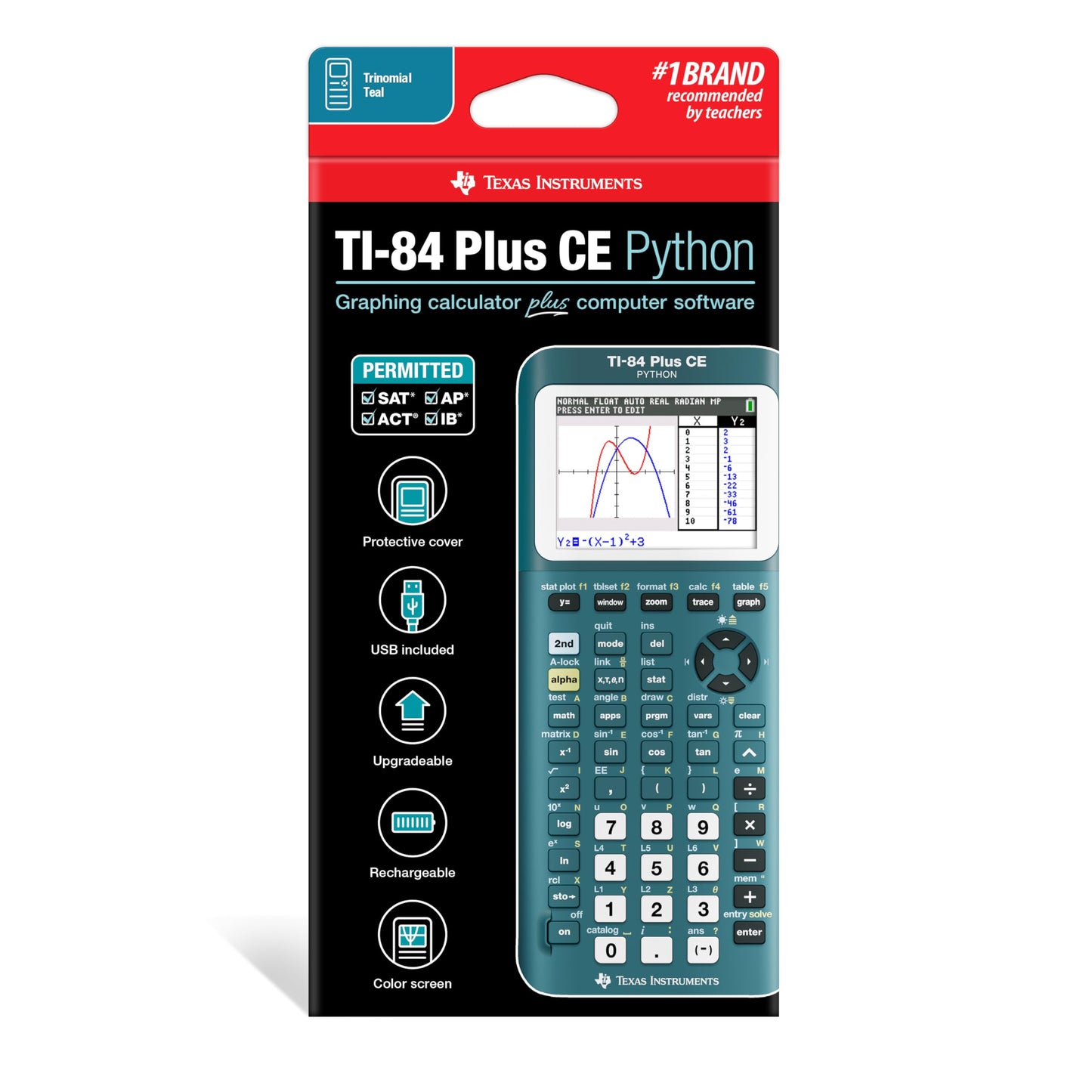 Texas Instruments TI-84 Plus CE Color Graphing Calculator, Black