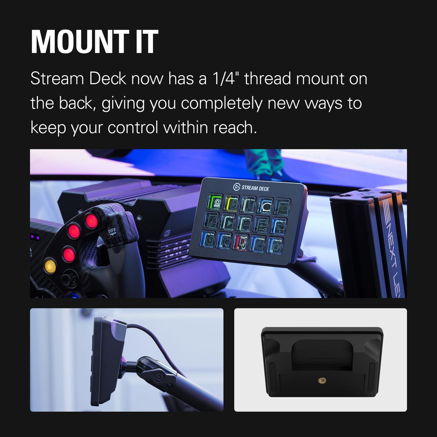 Elgato Stream Deck MK.2 – Studio Controller, 15 macro keys, trigger actions in apps and software like OBS, Twitch, YouTube and more, USB, works with Mac and PC