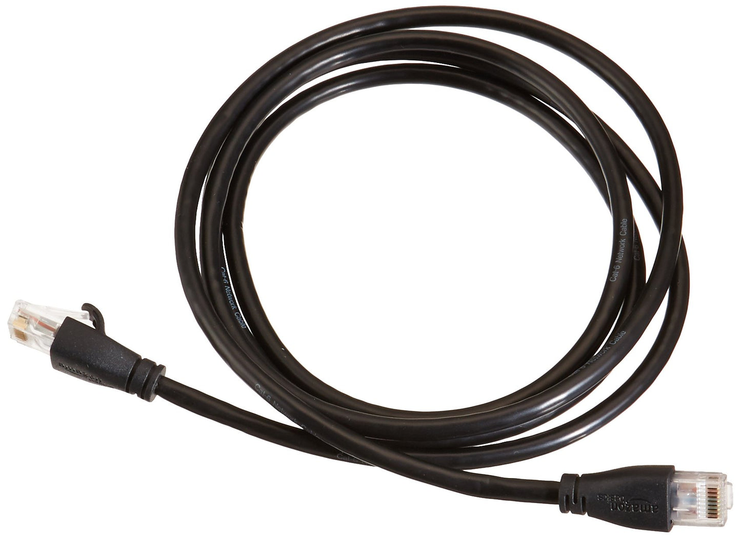 Amazon Basics RJ45 Cat-6 Ethernet Patch Internet Cable, 1Gbps Transfer Speed, Gold-Plated Connectors, Universal Connectivity for PC, TV, Tablet, Router, Printer, 5 Foot, Black